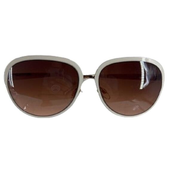 Tahari Sunglasses TH753 White Rose Gold Tortoise Frame Brown Gradient Lens - Picture 10 of 10